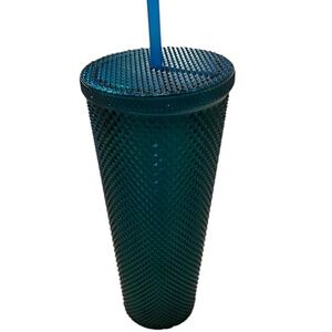 Opalhouse 24oz Studded Plastic Tumbler with Straw Teal